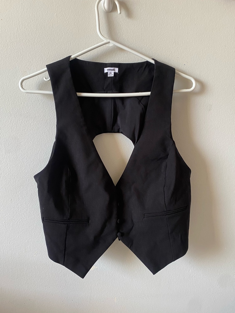 Garage Black Women's Sleeveless V-Neck Vest